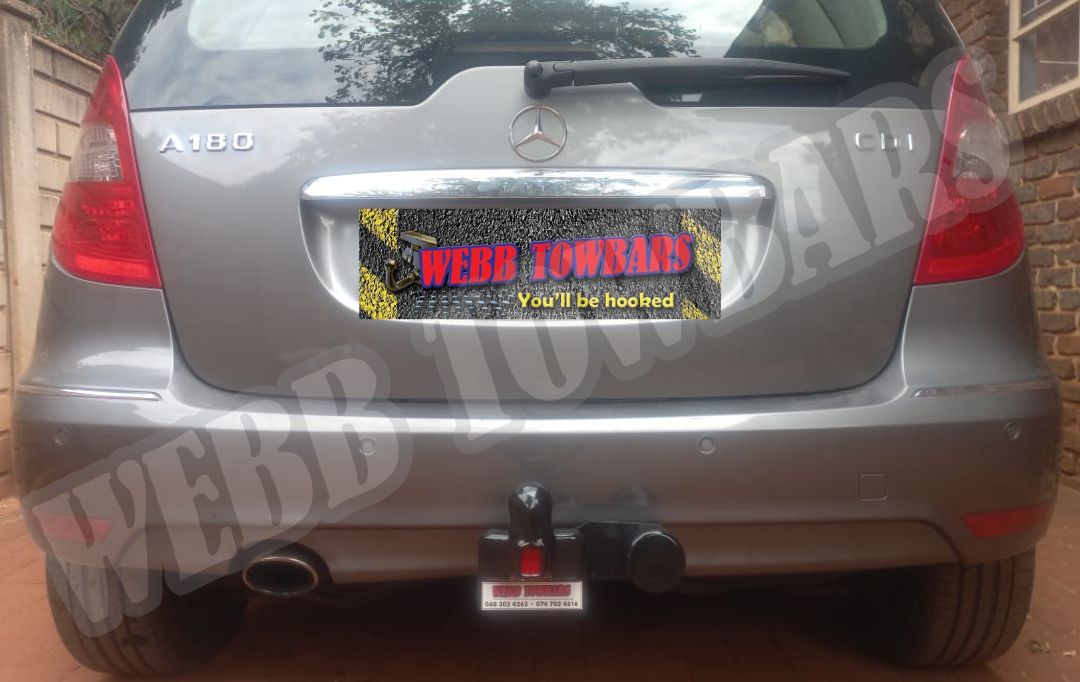 Webb Towbars Mercedes Benz A180 standard towbar manufactured and fitted in Gauteng South Africa