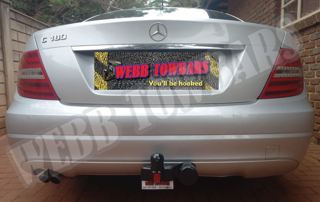 Webb Towbars Mercedes Benz C180 standard towbar manufactured and fitted in Gauteng South Africa
