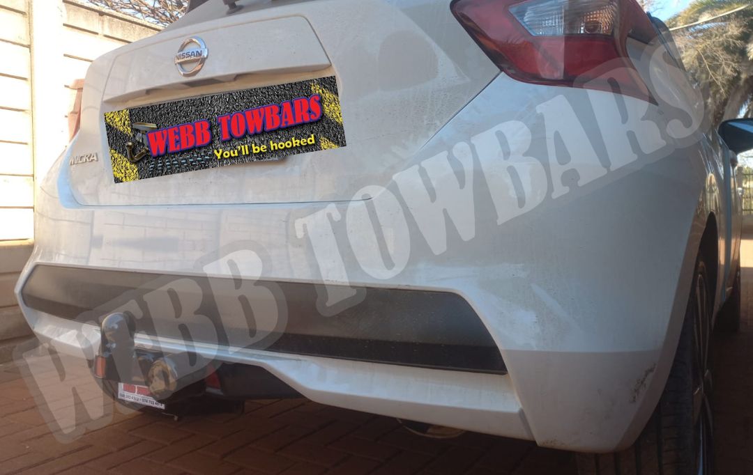 Webb Towbars Nissan Micra standard towbar manufactured and fitted in Gauteng South Africa