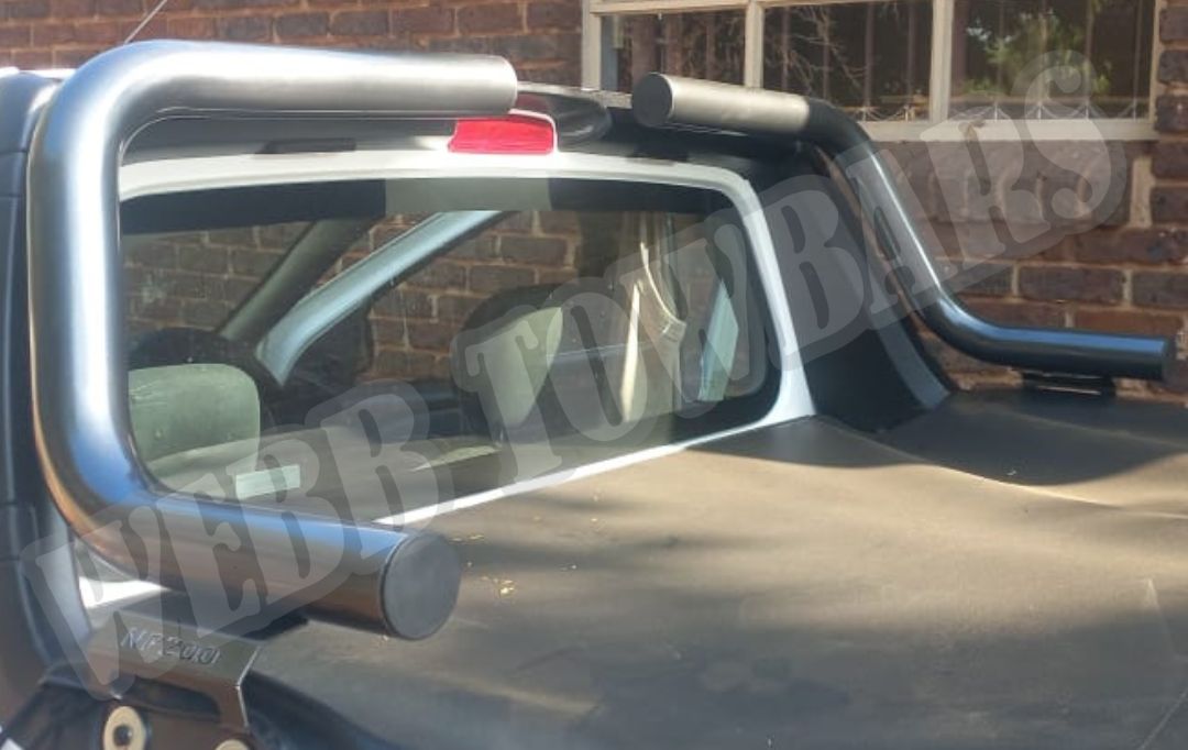 Webb Towbars Nissan NP200 black roll bar manufactured and fitted in Gauteng South Africa
