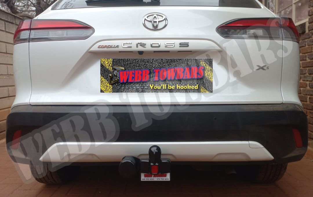 Webb Towbars Toyota Corolla Cross standard towbar manufactured and fitted in Gauteng South Africa