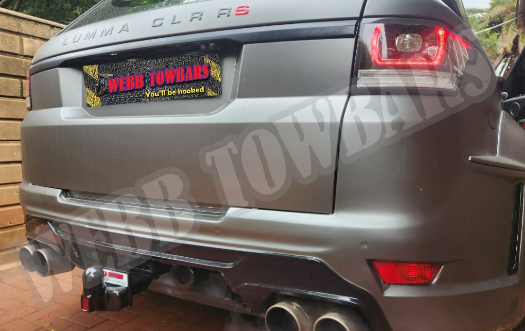 Webb Towbars Land Rover Range Rover Lumma CLR RS detachable towbar manufactured and fitted in Gauteng South Africa