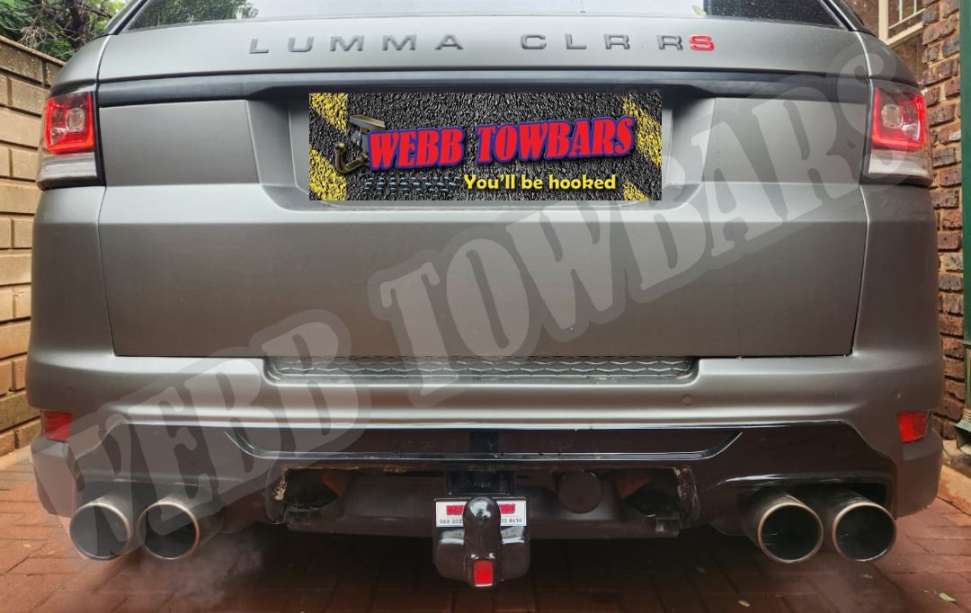 Webb Towbars Land Rover Range Rover Lumma CLR RS detachable towbar manufactured and fitted in Gauteng South Africa