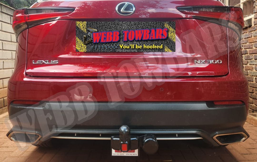 Webb Towbars Lexus NX300 standard towbar manufactured and fitted in Gauteng South Africa