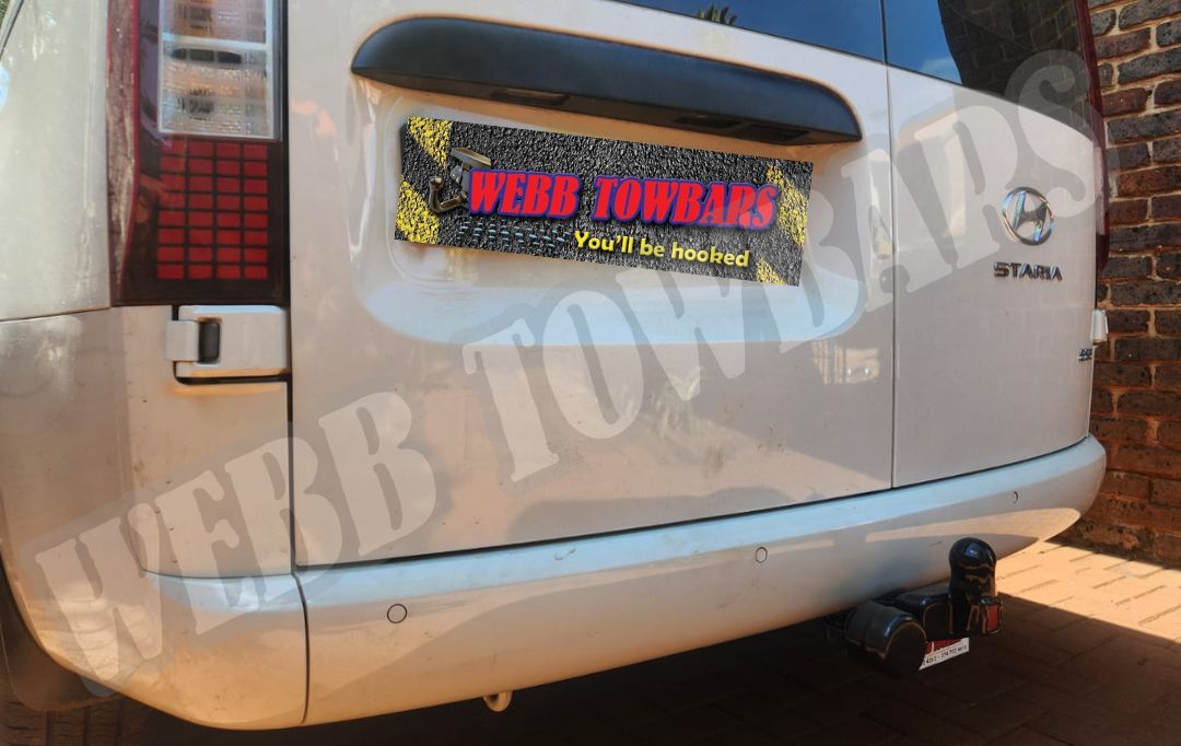 Webb Towbars Hyundai Staria standard towbar professionally manufactured and fitted in Gauteng South Africa