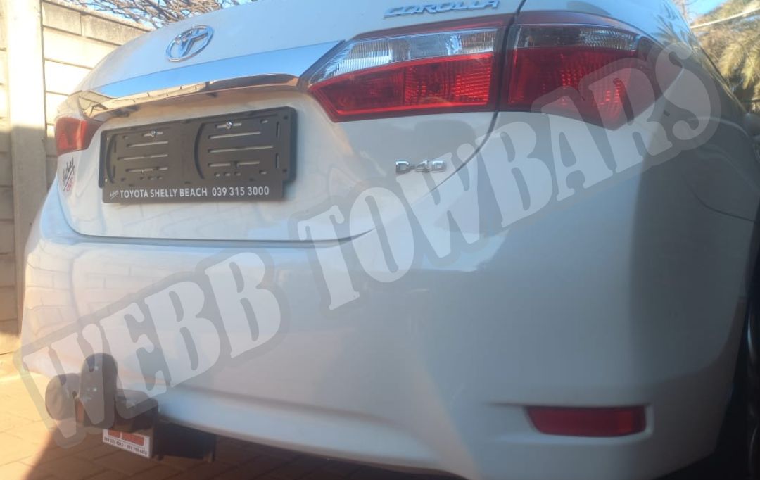 Webb Towbars Toyota Corolla standard towbar professionally fitted in Gauteng South Africa