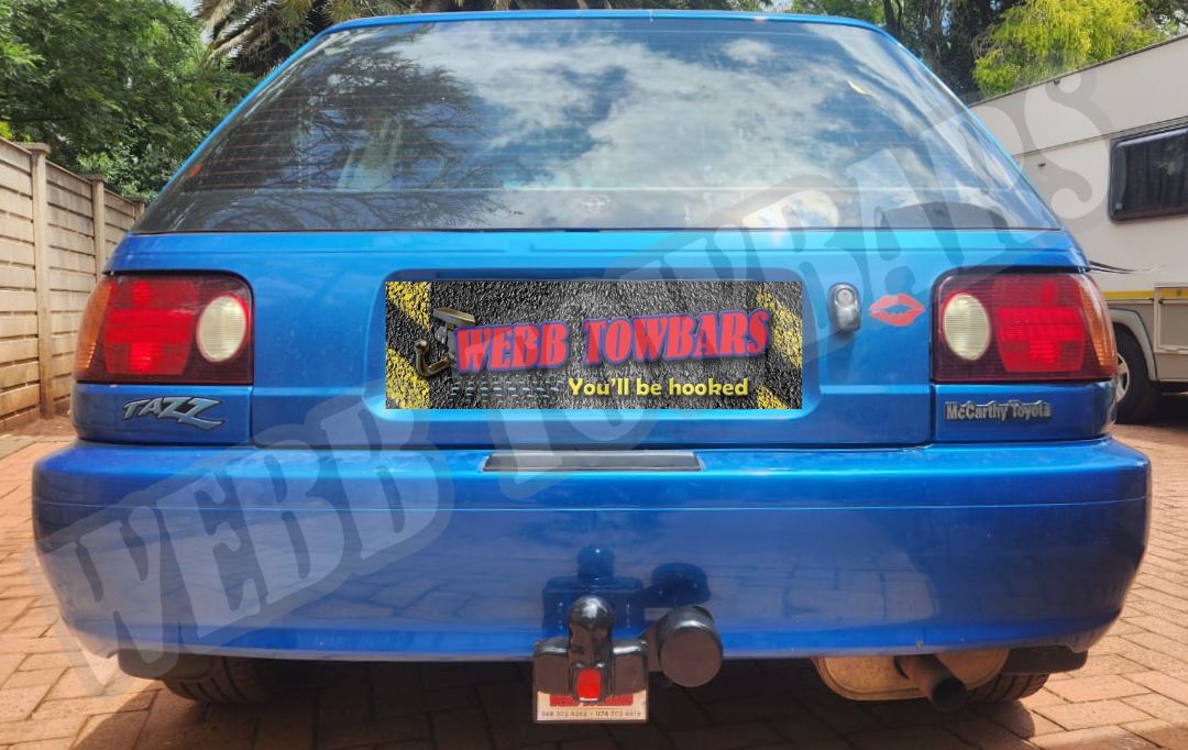 Webb Towbars Toyota Tazz standard towbar manufactured and fitted in Gauteng South Africa