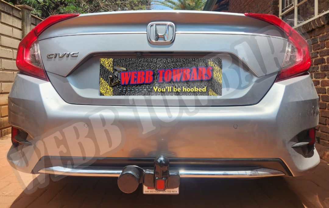 Webb Towbars Honda Civic Sedan standard towbar manufactured and fitted in Gauteng South Africa