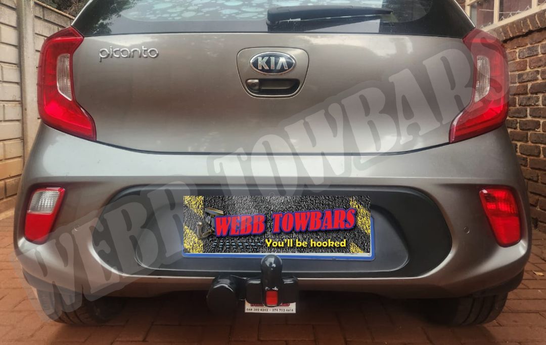 Webb Towbars Kia Picanto standard towbar manufactured and fitted in Gauteng South Africa