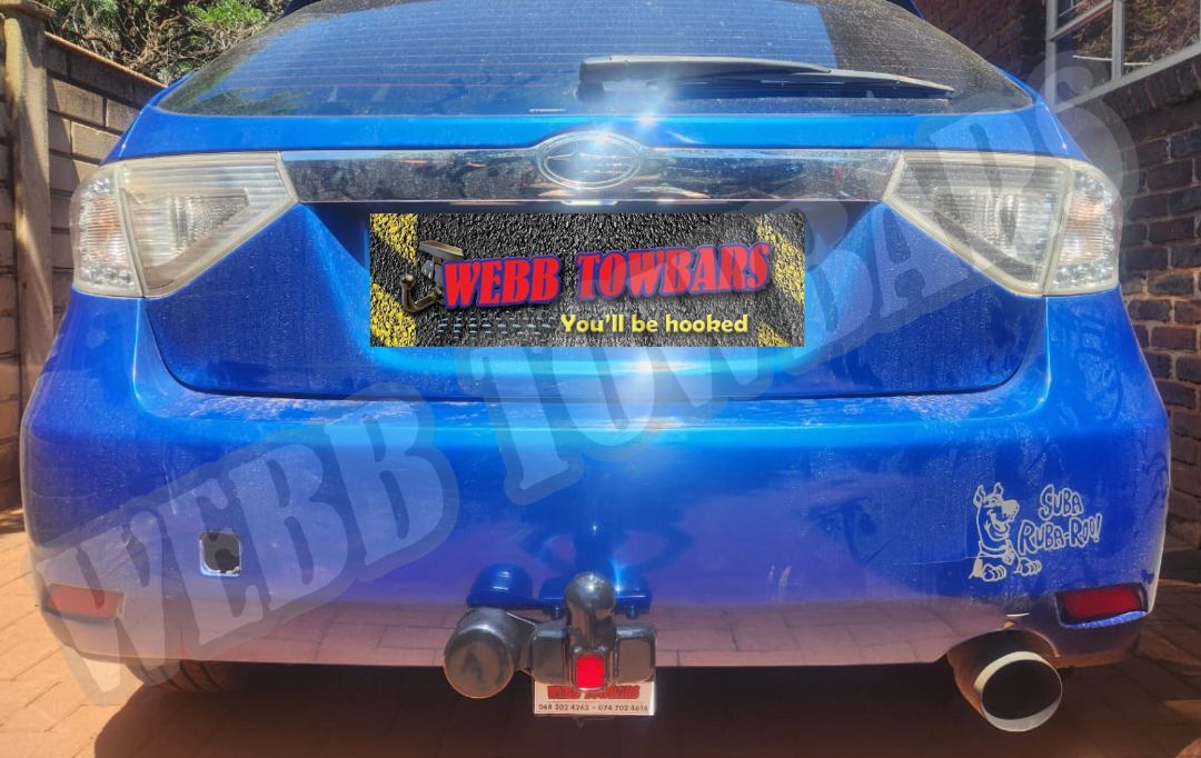 Webb Towbars Subaru Impreza standard towbar manufactured and fitted in Gauteng South Africa