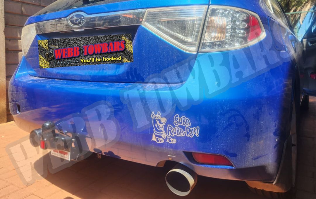 Webb Towbars Subaru Impreza standard towbar manufactured and fitted in Gauteng South Africa