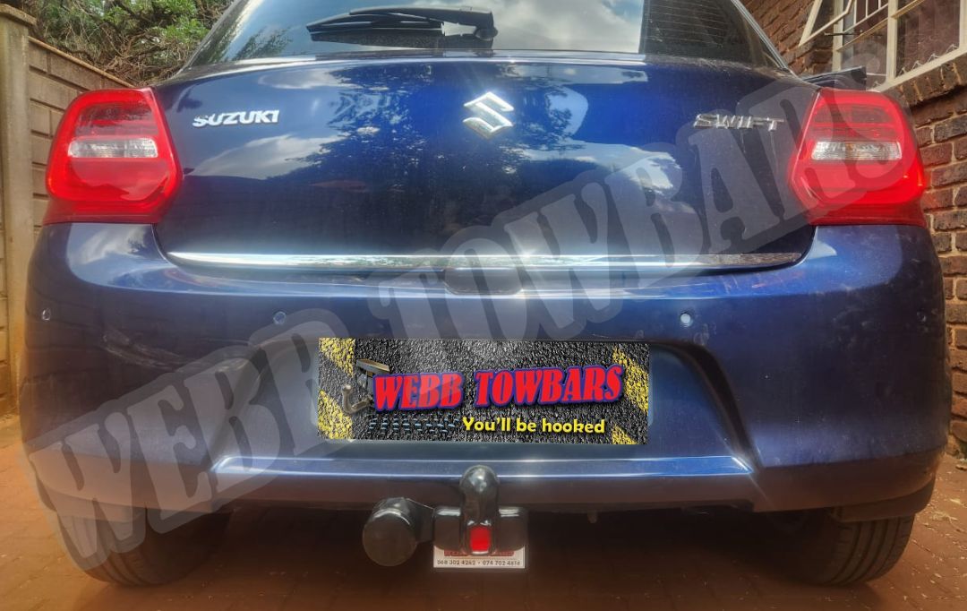 Webb Towbars Suzuki Swift hatchback standard towbar manufactured and fitted in Gauteng South Africa