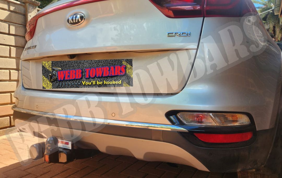 Webb Towbars Kia Sportage standard towbar manufactured and fitted in Gauteng South Africa