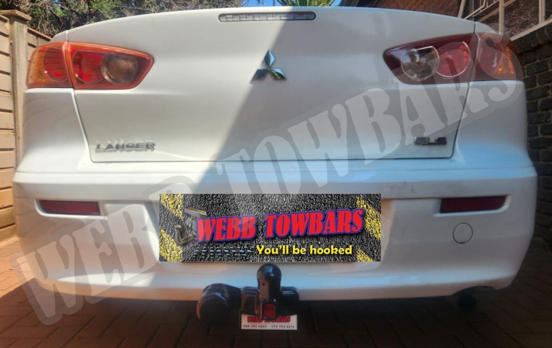 Webb Towbars Mitsubishi Lancer standard towbar manufactured and fitted in Gauteng South Africa
