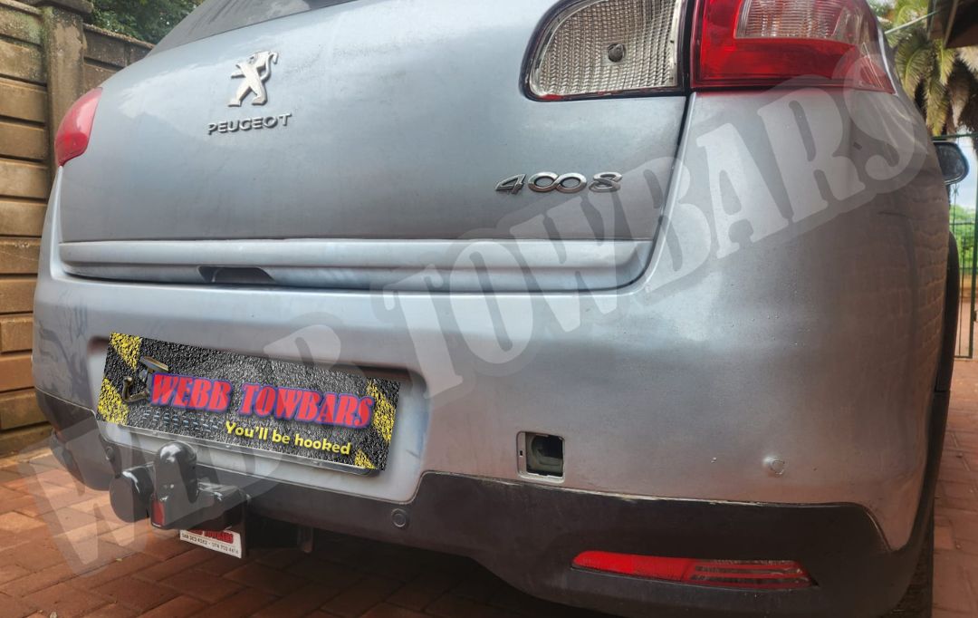 Webb Towbars Peugeot 4008 standard towbar manufactured and fitted in Gauteng South Africa