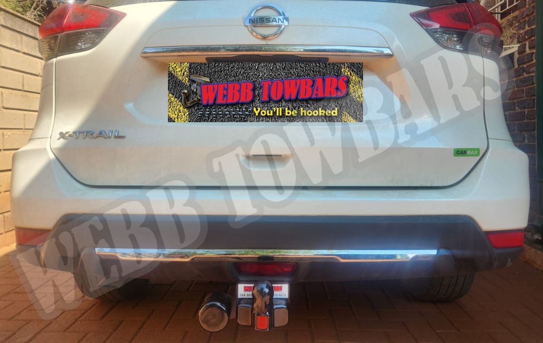 Webb Towbars Nissan X-Trail standard towbar professionally installed in Gauteng South Africa for SUV towing, caravan holidays, bicycle rack transport, trailer hauling, family adventures, and everyday versatility