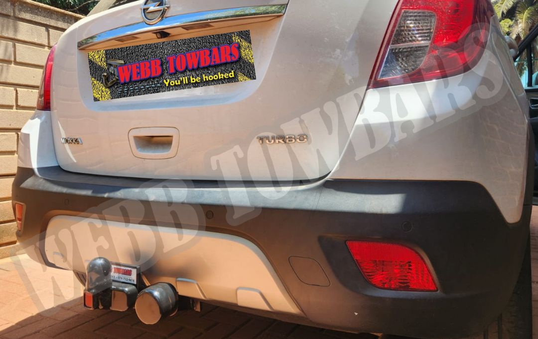 Webb Towbars Opel Mokka standard towbar custom manufactured and professionally fitted in Gauteng South Africa for compact SUV towing, bike racks, family travel, and everyday driving convenience