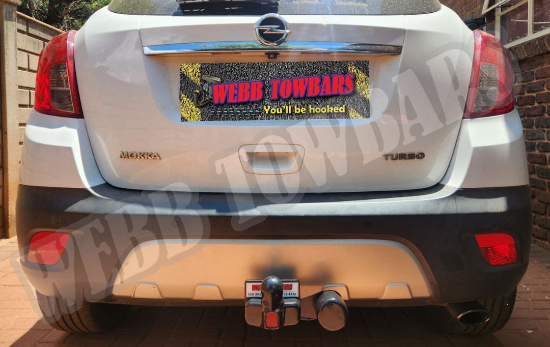 Webb Towbars Opel Mokka standard towbar custom manufactured and professionally fitted in Gauteng South Africa for compact SUV towing, bike racks, family travel, and everyday driving convenience