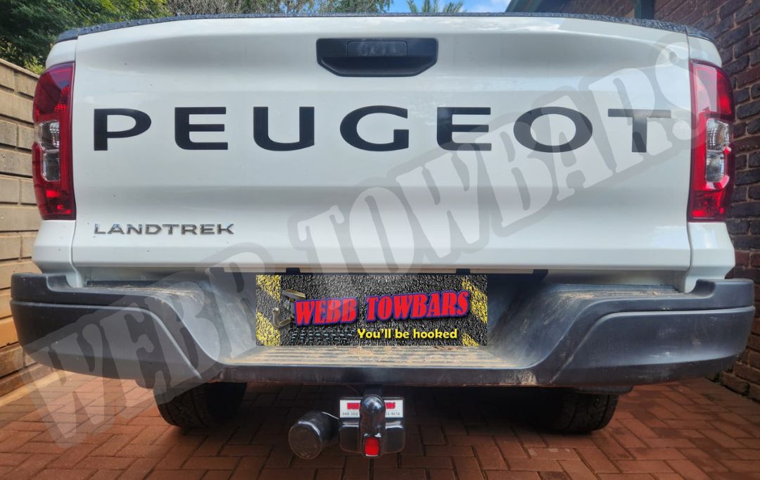 Webb Towbars Peugeot Landtrek standard towbar custom manufactured and professionally fitted in Gauteng South Africa for bakkie towing, trailer hauling, outdoor adventures, and everyday utility use