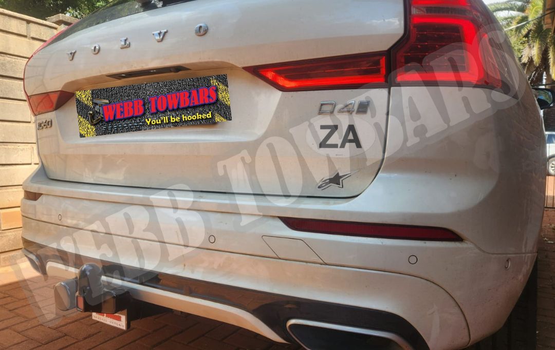 Webb Towbars Volvo XC60 D4 standard towbar professionally installed in Gauteng South Africa for premium SUV towing, family travel, caravan towing, bike racks, and outdoor adventures