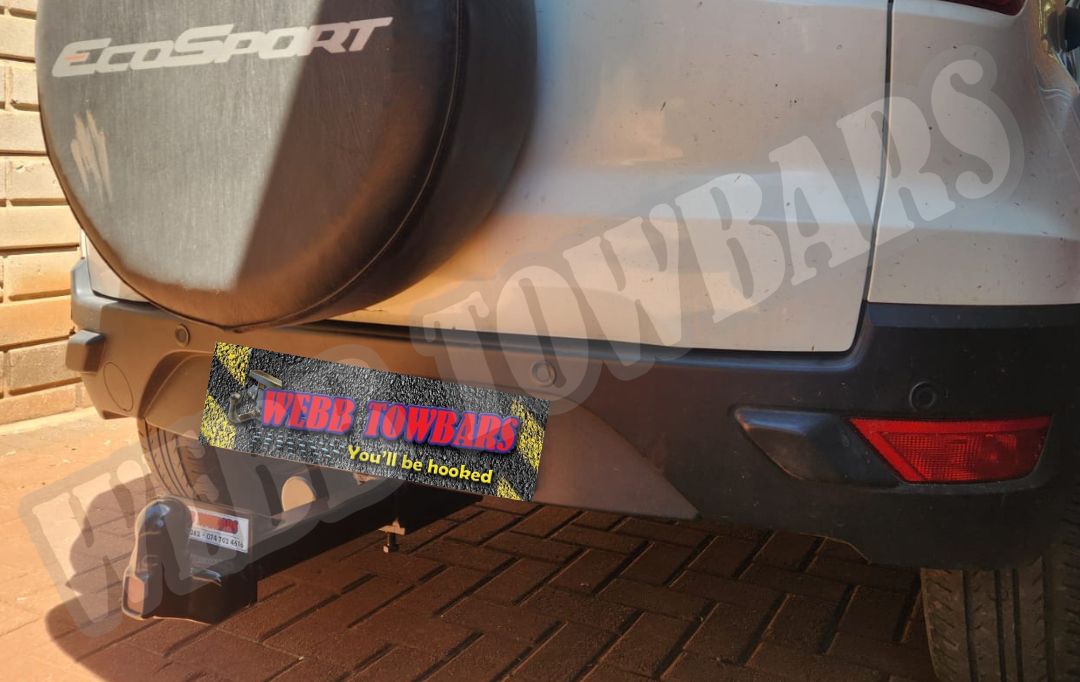 Webb Towbars - Ford EcoSport Titanium - Detachable Towbar professionally manufactured and expertly fitted by Webb Towbars in Gauteng, South Africa. Premium detachable towbar installation for the Ford EcoSport Titanium, designed to provide a discreet factory-style appearance when not in use while delivering dependable towing performance for trailers, caravans, bicycle racks and leisure equipment. Precision-engineered for a perfect fit with a durable corrosion-resistant finish, offering safe, reliable towing without compromising the vehicle's stylish design.