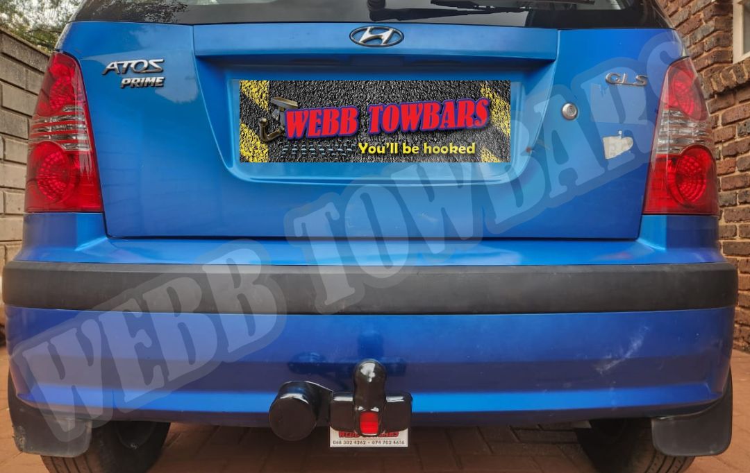 Webb Towbars - Hyundai Atos Prime - Standard Towbar professionally manufactured and expertly fitted by Webb Towbars in Gauteng, South Africa. Heavy-duty standard towbar installation for the Hyundai Atos Prime, ideal for towing small trailers, utility trailers and bicycle racks, featuring a precision fit, durable corrosion-resistant finish, dependable towing performance and professional workmanship for safe everyday use.