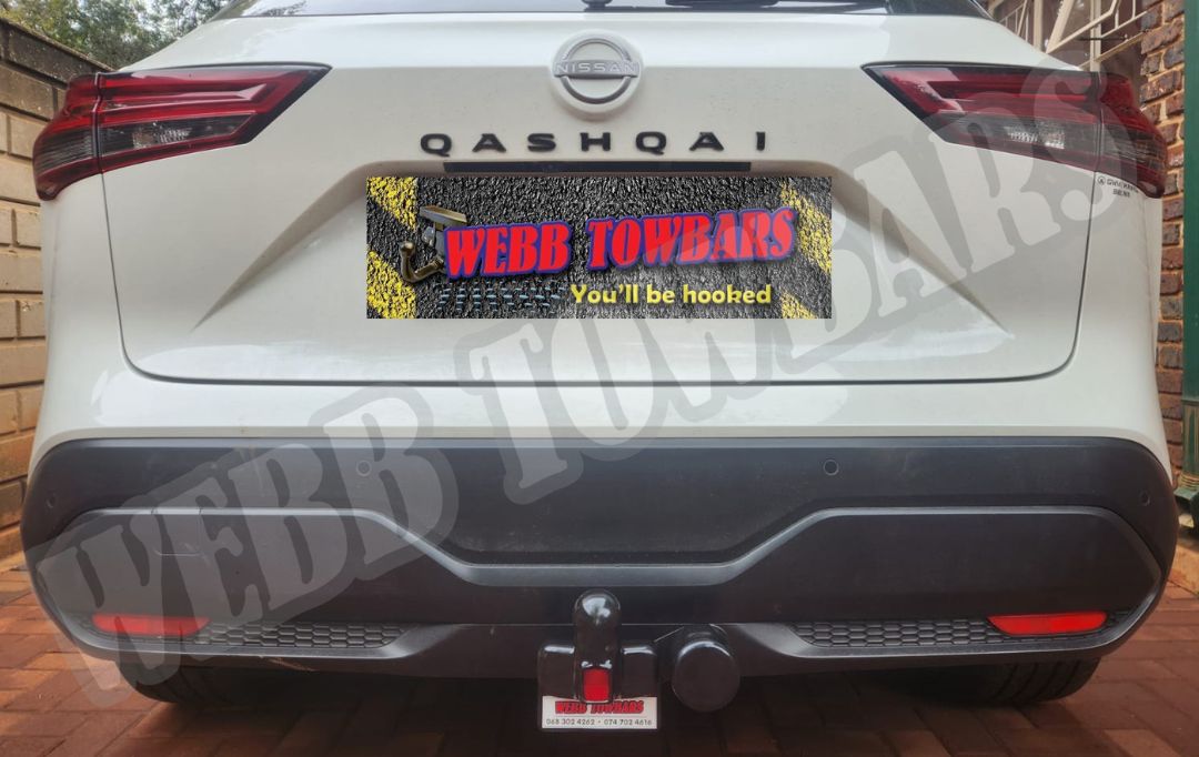 Webb Towbars - Nissan Qashqai - Standard Towbar professionally manufactured and expertly fitted by Webb Towbars in Gauteng, South Africa. Heavy-duty standard towbar installation for the Nissan Qashqai, ideal for towing trailers, caravans, bicycle racks and outdoor adventure equipment, featuring a precision-engineered fit, durable corrosion-resistant finish, reliable towing performance and professional workmanship for safe, dependable everyday and recreational towing.