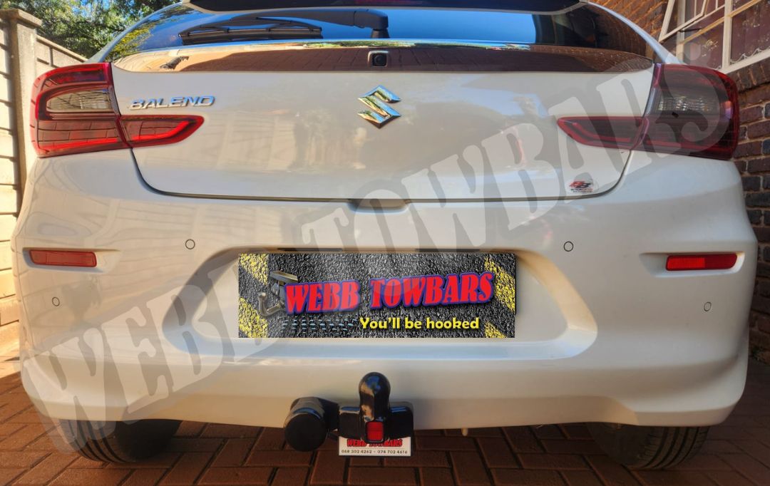Webb Towbars - Suzuki Baleno - Standard Towbar professionally manufactured and expertly fitted by Webb Towbars in Gauteng, South Africa. Heavy-duty standard towbar installation for the Suzuki Baleno, ideal for towing small trailers, luggage trailers, bicycle racks and leisure equipment, featuring a precision-engineered fit, durable corrosion-resistant finish, dependable towing performance and professional workmanship for safe, reliable everyday use and weekend adventures.