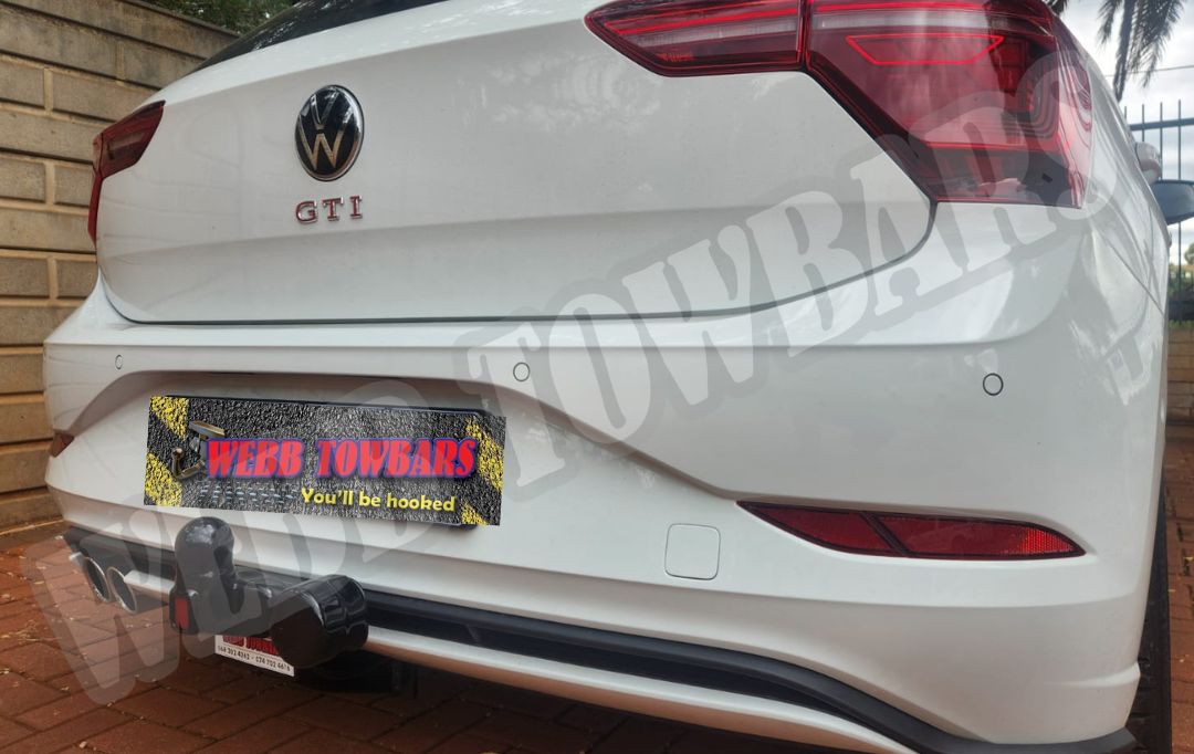 Webb Towbars - Volkswagen Polo GTI - Standard Towbar professionally installed by Webb Towbars in Gauteng, South Africa. Premium standard towbar precision-engineered specifically for the Volkswagen Polo GTI, delivering dependable towing performance while complementing the vehicle's sporty design. Ideal for towing light trailers, luggage trailers, bicycle racks and recreational equipment, this heavy-duty towbar features a durable corrosion-resistant finish and a secure vehicle-specific fit for maximum strength, safety and long-lasting reliability. Expertly installed by Webb Towbars, this towing solution allows Volkswagen Polo GTI owners to enjoy practical versatility without compromising the vehicle's stylish appearance, making it the perfect choice for everyday driving, weekend adventures and lifestyle towing throughout Gauteng and South Africa.