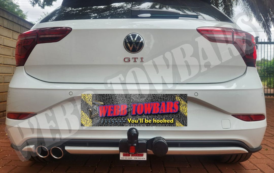 Webb Towbars - Volkswagen Polo GTI - Standard Towbar professionally installed by Webb Towbars in Gauteng, South Africa. Premium standard towbar precision-engineered specifically for the Volkswagen Polo GTI, delivering dependable towing performance while complementing the vehicle's sporty design. Ideal for towing light trailers, luggage trailers, bicycle racks and recreational equipment, this heavy-duty towbar features a durable corrosion-resistant finish and a secure vehicle-specific fit for maximum strength, safety and long-lasting reliability. Expertly installed by Webb Towbars, this towing solution allows Volkswagen Polo GTI owners to enjoy practical versatility without compromising the vehicle's stylish appearance, making it the perfect choice for everyday driving, weekend adventures and lifestyle towing throughout Gauteng and South Africa.