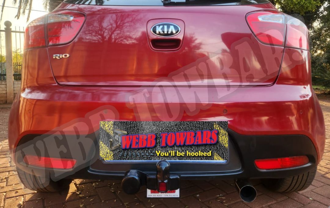 Webb Towbars - Kia Rio Hatchback - Standard Towbar professionally installed by Webb Towbars in Gauteng, South Africa. Vehicle-specific standard towbar designed for the Kia Rio Hatchback, adding practical towing versatility while maintaining a neat fit that complements the hatchback’s sporty styling, compact design and everyday functionality. Ideal for suitable light trailers, luggage trailers, bicycle racks and recreational equipment within the vehicle’s approved towing specifications, this robust towbar provides a secure precision fit, durable corrosion-resistant finish and dependable long-term performance. Professionally installed by Webb Towbars, this Kia Rio Hatchback standard towbar enhances the vehicle’s practicality for daily driving, family outings, weekend getaways and light recreational towing throughout Gauteng and South Africa.