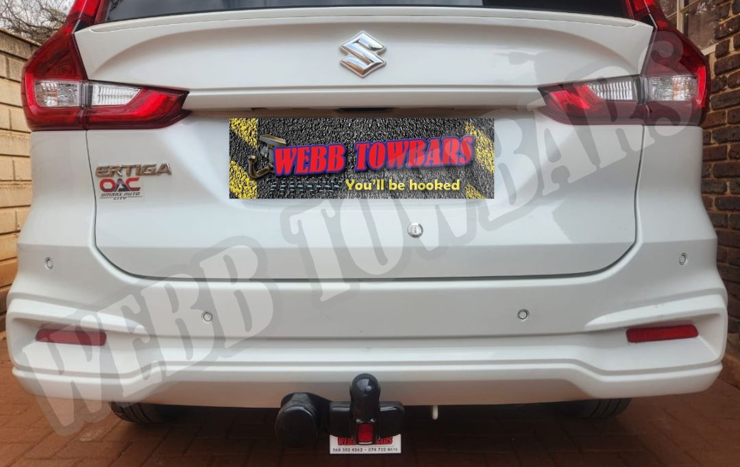 Webb Towbars - Suzuki Ertiga - Standard Towbar professionally installed by Webb Towbars in Gauteng, South Africa. Vehicle-specific standard towbar fitted to the Suzuki Ertiga, adding practical towing and carrying versatility to this spacious, family-friendly MPV while maintaining a neat and functional rear appearance. Suitable for approved applications including light trailers, luggage trailers, bicycle racks and recreational equipment within the Suzuki Ertiga’s specified towing limits, this robust standard towbar provides a secure precision fit, durable corrosion-resistant finish and dependable long-term performance. Professionally installed by Webb Towbars, this Suzuki Ertiga standard towbar adds valuable functionality for everyday family use, holidays, road trips, cycling outings and weekend getaways throughout Gauteng and South Africa.