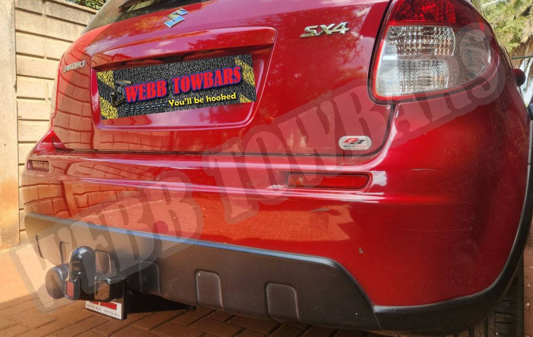 Webb Towbars - Suzuki SX4 - Standard Towbar professionally installed by Webb Towbars in Gauteng, South Africa. Vehicle-specific standard towbar fitted to the Suzuki SX4, adding practical towing versatility while complementing the vehicle’s compact crossover styling, elevated stance and dependable everyday design. Suitable for approved applications including light trailers, luggage trailers, bicycle racks and recreational equipment within the Suzuki SX4’s specified towing limits, this robust towbar provides a secure precision fit, durable corrosion-resistant finish and reliable long-term performance. Professionally installed by Webb Towbars, this Suzuki SX4 standard towbar enhances the vehicle’s functionality for daily driving, family outings, weekend getaways and recreational adventures throughout Gauteng and South Africa.