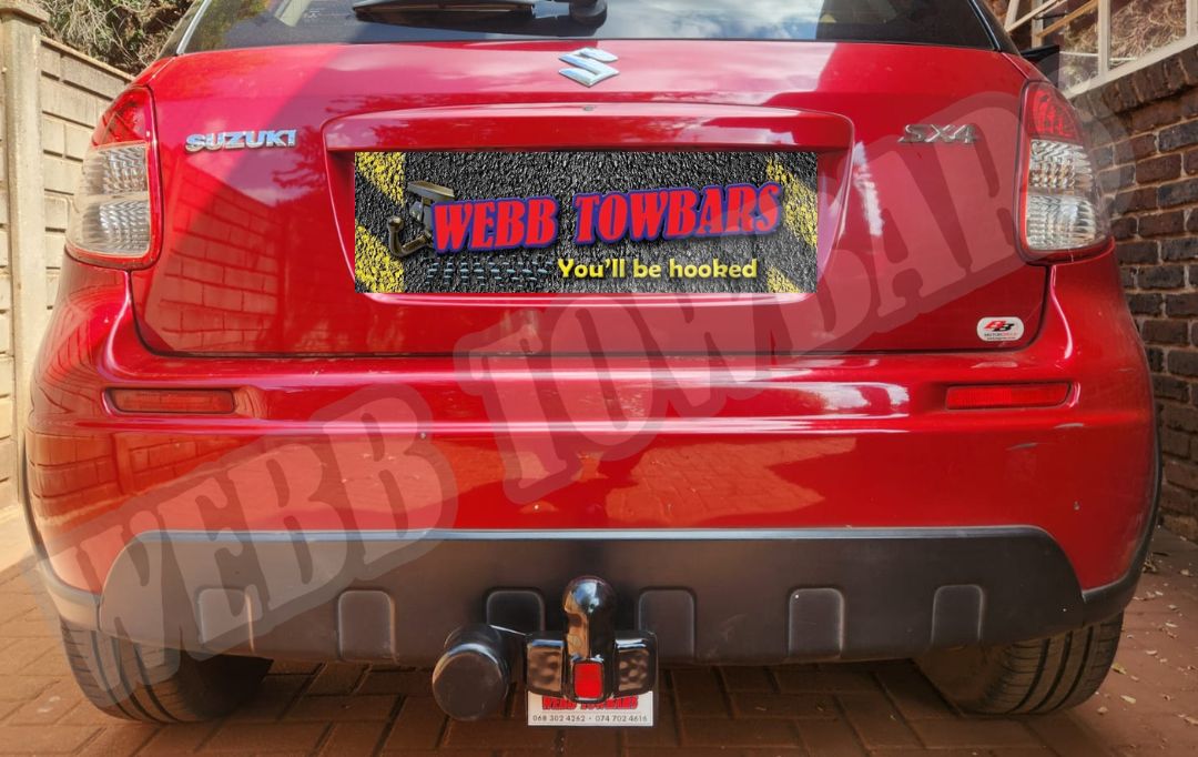 Webb Towbars - Suzuki SX4 - Standard Towbar professionally installed by Webb Towbars in Gauteng, South Africa. Vehicle-specific standard towbar fitted to the Suzuki SX4, adding practical towing versatility while complementing the vehicle’s compact crossover styling, elevated stance and dependable everyday design. Suitable for approved applications including light trailers, luggage trailers, bicycle racks and recreational equipment within the Suzuki SX4’s specified towing limits, this robust towbar provides a secure precision fit, durable corrosion-resistant finish and reliable long-term performance. Professionally installed by Webb Towbars, this Suzuki SX4 standard towbar enhances the vehicle’s functionality for daily driving, family outings, weekend getaways and recreational adventures throughout Gauteng and South Africa.