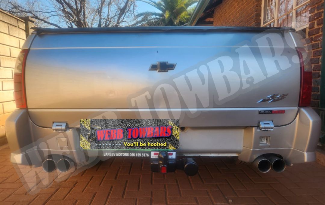 Webb Towbars - Chevrolet Lumina SS Bakkie - Standard Towbar professionally installed by Webb Towbars in Gauteng, South Africa. Vehicle-specific standard towbar fitted to the Chevrolet Lumina SS Bakkie, combining practical towing functionality with the distinctive styling, powerful V8 performance and sporty character of this iconic performance bakkie. Designed to complement the Chevrolet Lumina SS's muscular rear profile while maintaining a neat, professional appearance, this robust standard towbar offers a secure vehicle-specific fitment, durable construction and dependable performance. Suitable for approved towing applications including trailers, luggage trailers, recreational equipment and utility loads within the Chevrolet Lumina SS Bakkie's specified towing capacity, this professionally installed Webb Towbars standard towbar adds valuable versatility for everyday driving, leisure activities, weekend getaways and practical bakkie use throughout Gauteng and South Africa.